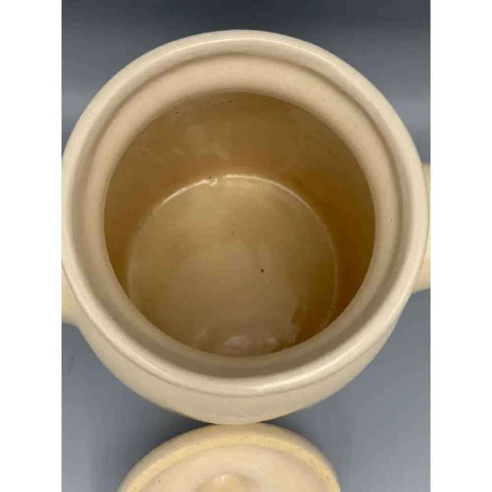 Robinson Ransbottom RRP Roseville Ohio 1 Qt Canister Crock Lid Blue Stripe